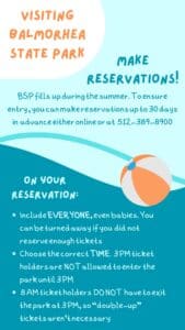 A list of "dos and don'ts" for Balmorhea State Park