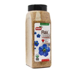 A bottle of Badia ground flaxseed