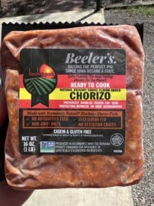 a package of Beeler's Ready to Cook Chorizo